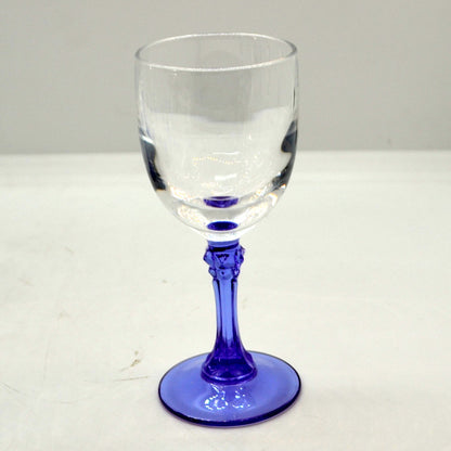 Set of 6 Vintage Purple Stemmed Liqueur Glasses