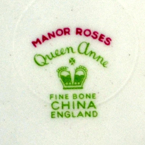 Queen Anne China Manor Roses china mark