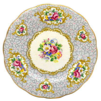 Queen Anne Gainsborough Grey Floral China Side Plate