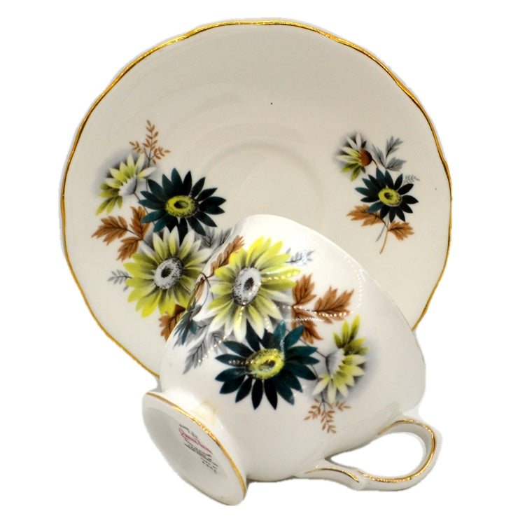 Queen Anne Floral China Teacup and Saucer 8223