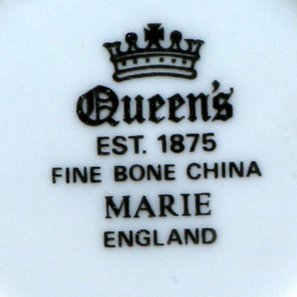 Harlequin Salisbury & Queens China Marie Teacup Trio c1950
