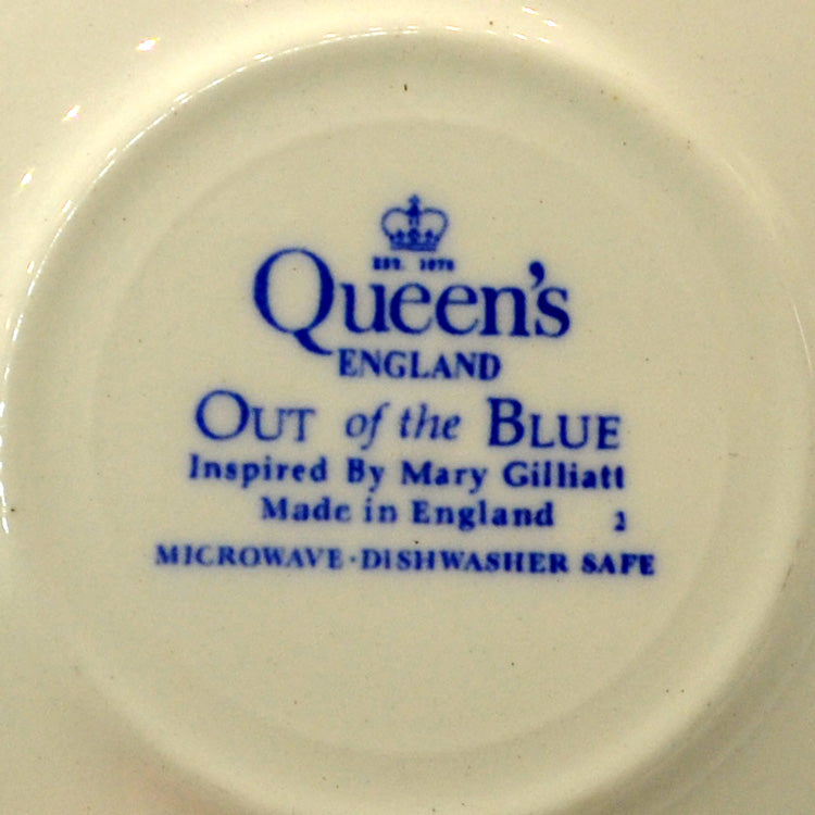 Queen's China Out of the Blue Saucer Blue And White China Floral