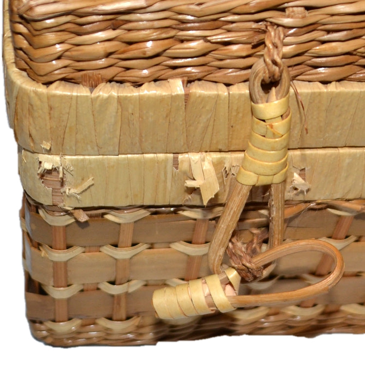 Picnic Basket Natural Split Shopping Storage Basket Woven Hamper St