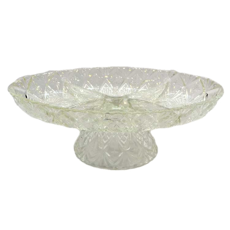 Lead crystal serving stand