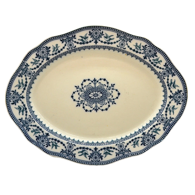 Wedgwood China Raphael Oval Blue and White Platter