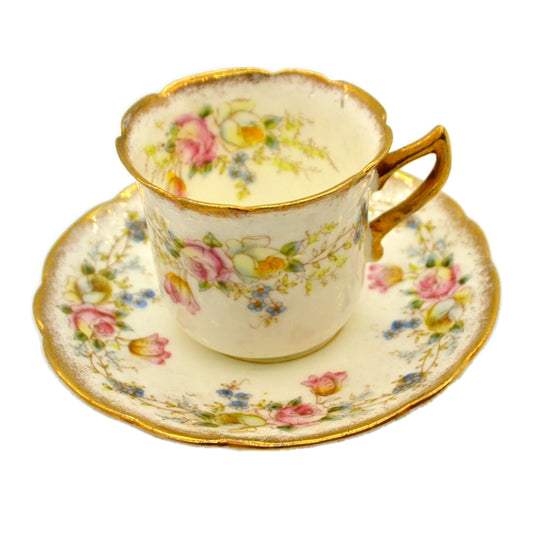 Antique Redfern & Drakeford Floral China 2267 Small Teacup and Saucer