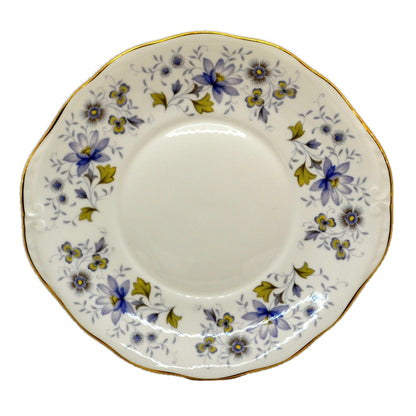 Colclough Rhapsody in Blue  bone china cake plate