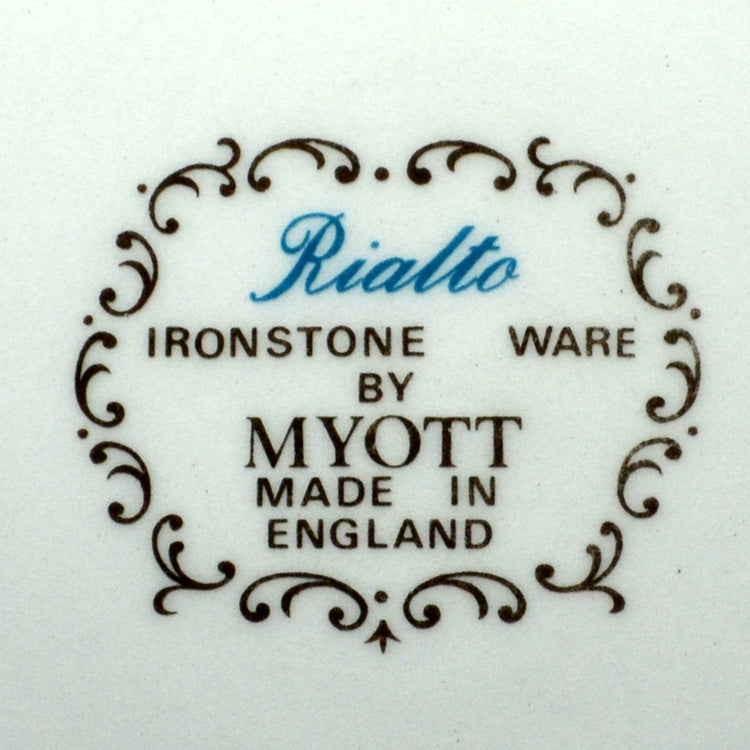 Myott China Rialto factory stamp mark