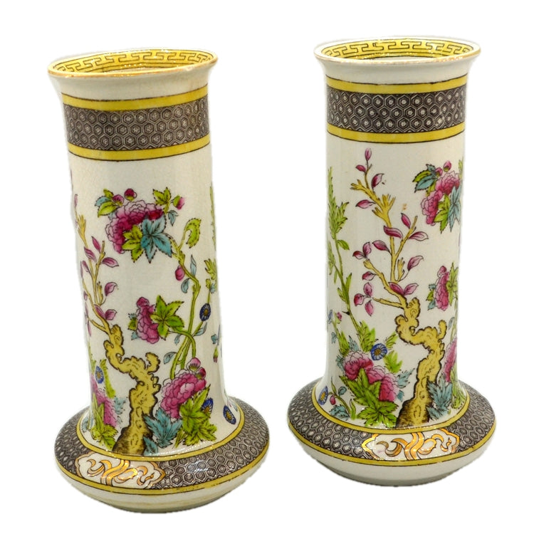 Antique William Ridgway Ridgford pattern column vase pair