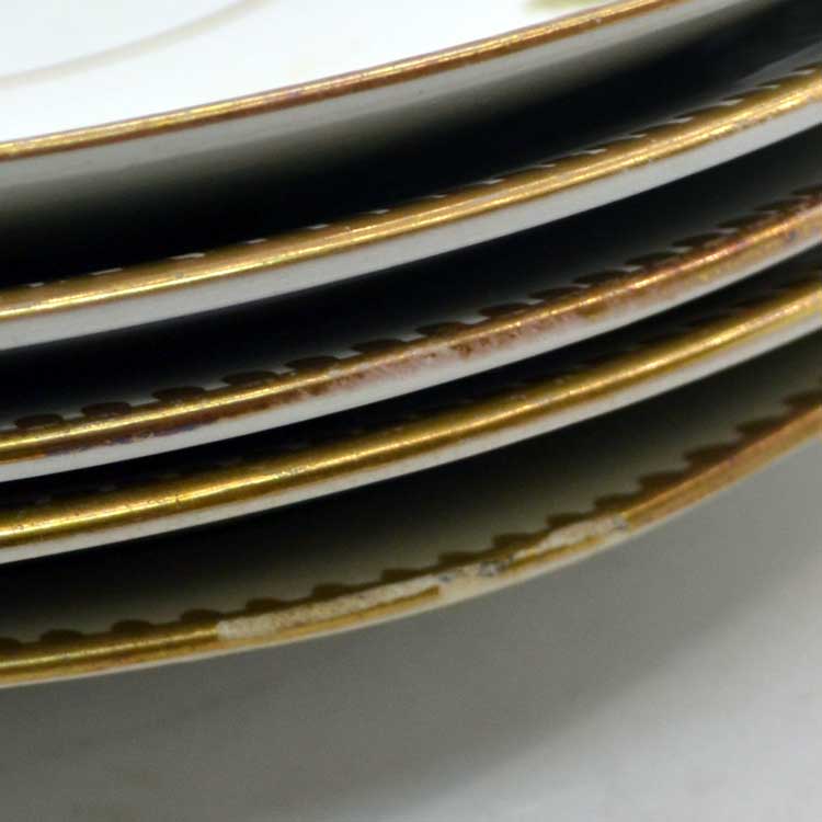 damage to rims on plates antique china