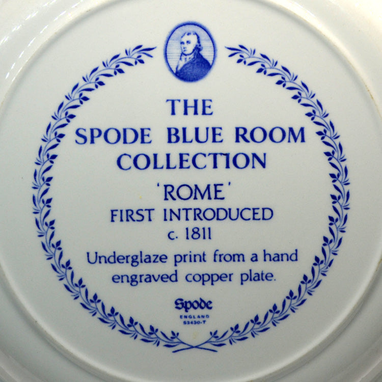 Spode The Blue Room china Blue and white Rome Dinner Plate