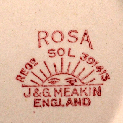 J & G Meakin vintage Sol china Rosa lidded serving tureen chip on lid