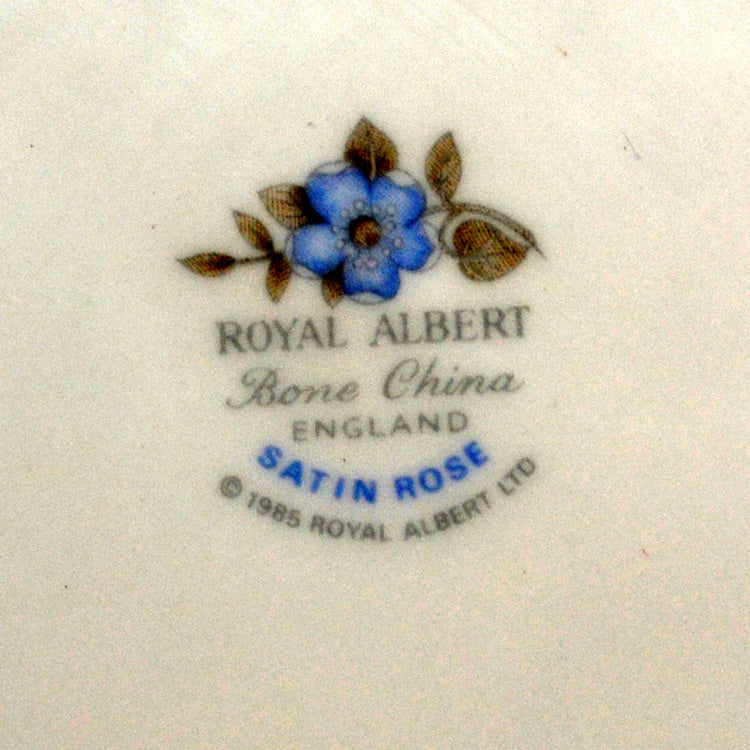 Royal Albert China Satin Rose marks