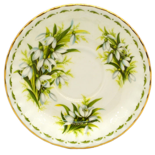 Royal Albert Flowers of the Month Series Floral China Saucer