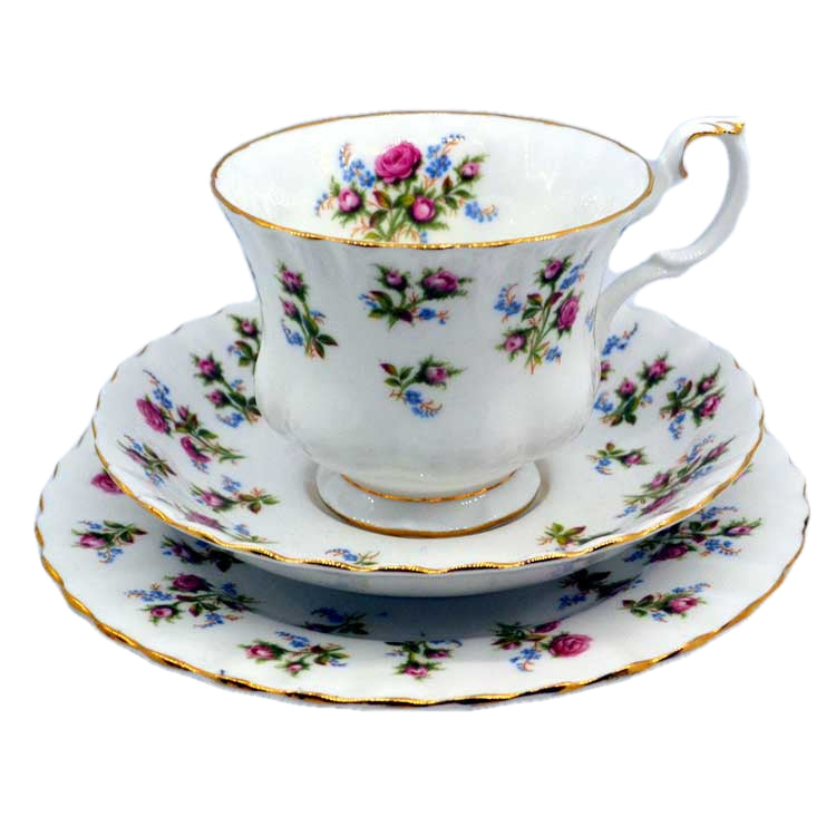 royal albert china winsome pattern tea cup trio