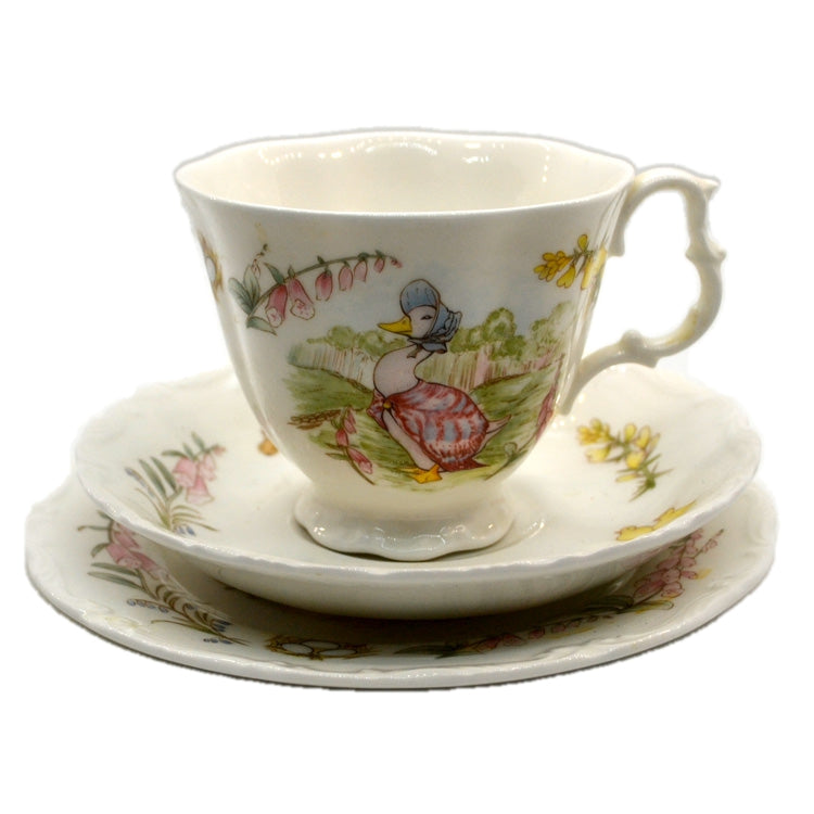 Royal Albert China Beatrix Potter Jemina Puddle-Duck Teacup Trio