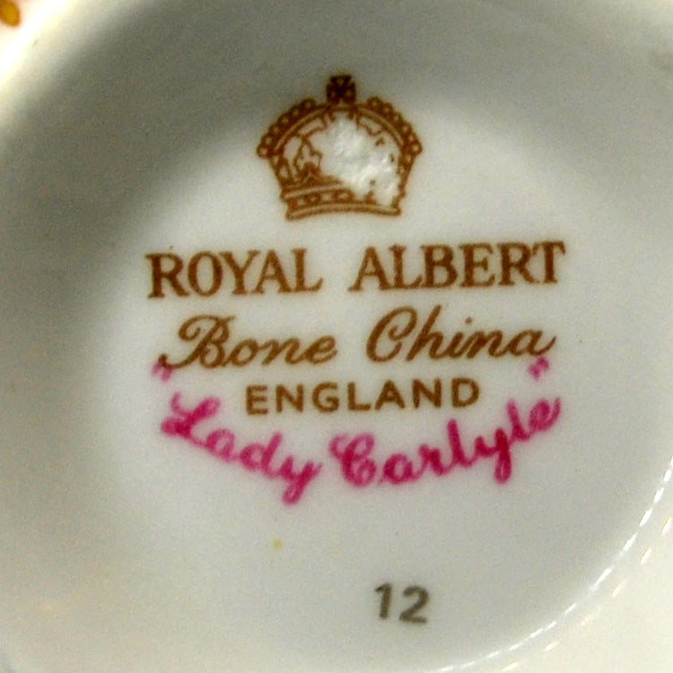 Royal Albert China Lady Carlyle Demitasse Teacup and Saucer