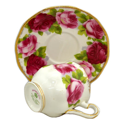 Royal Albert Old English Rose Demi Tasse Teacup and Saucer