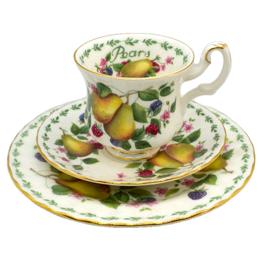 Royal Albert China Pears Teacup Trio