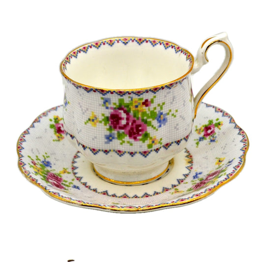 Royal Albert Petit Point China Teacup and Saucer