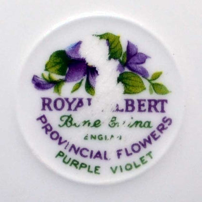 Royal Albert Provincial Flowers Purple Violet China mark