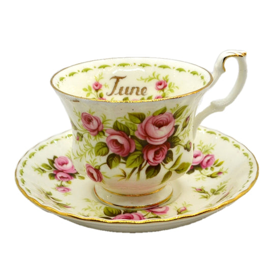 Royal Albert Flowers of the Month Series Floral China Tea Cup Roses June
