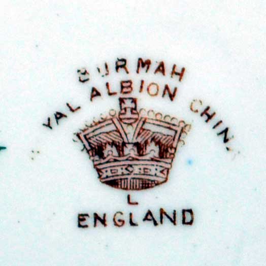 Royal Albion China Burmah China Mark