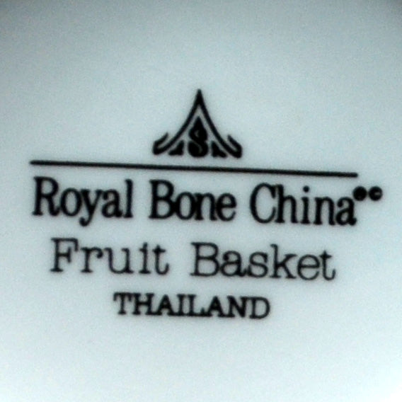 Royal Bone China Fruit Basket Teacup Trio