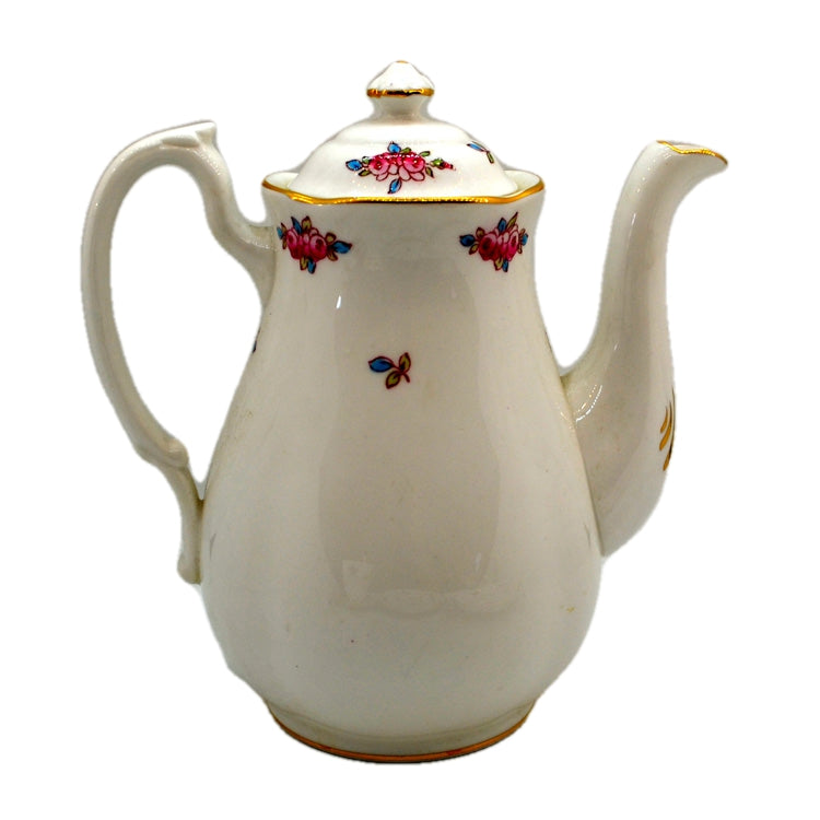 Royal Chelsea Pattern 1433 Pink Rose Bud Bone Floral China Teapot