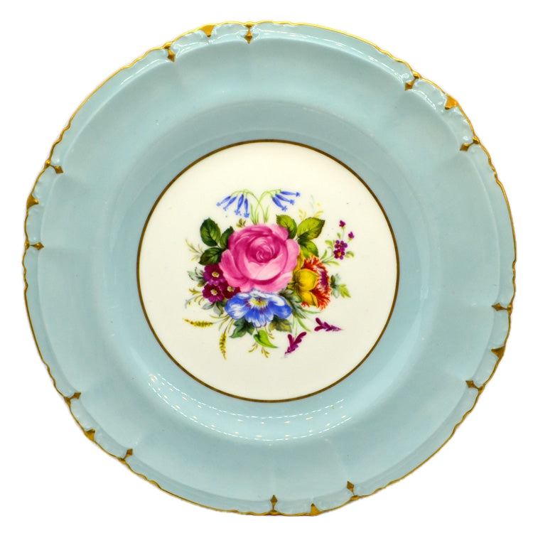 Royal Crown Derby Turquoise China Dessert Plate 1939