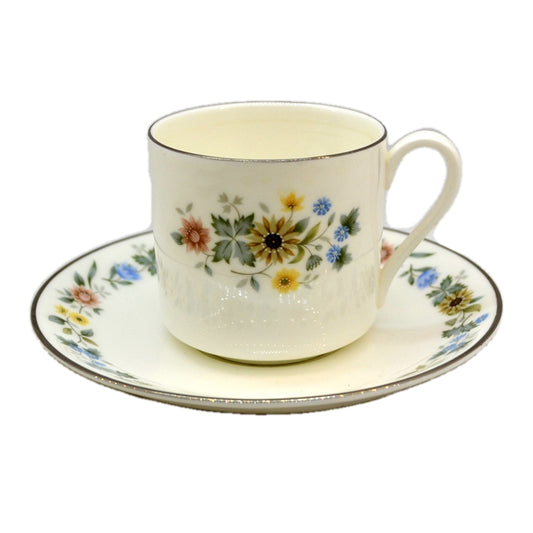 Royal Doulton Pastorale China Demitasse Coffee Can and Saucer