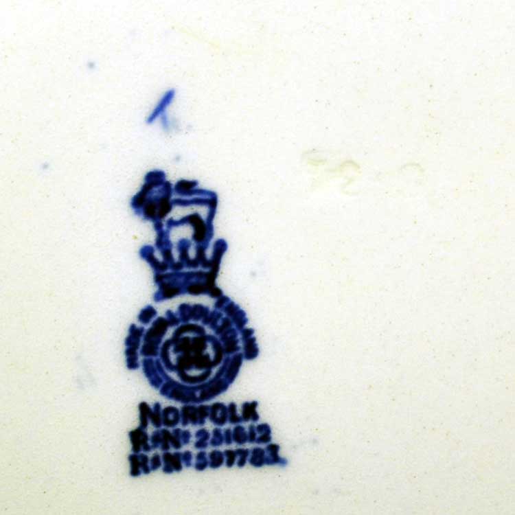 1930Royal Doulton Norfolk china stamp