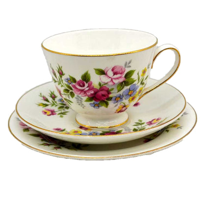 Royal Grafton Floral China Teacup Trio