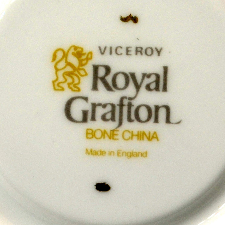 Royal Grafton Viceroy Cobalt China Teacup Trio
