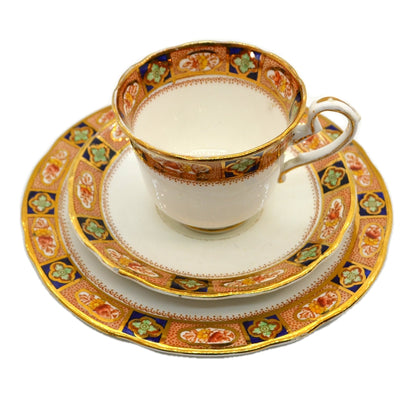 Antique Thomas Poole Royal Stafford 5927 Imari Teacup Saucer and Side Plate Trio