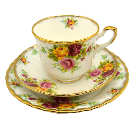 Royal Stafford China Bouquet Teacup Saucer & Side Plate