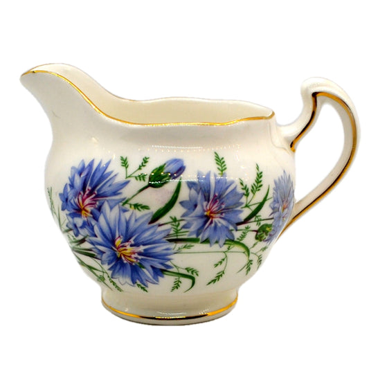 Royal Vale bone china blue cornflower milk jug