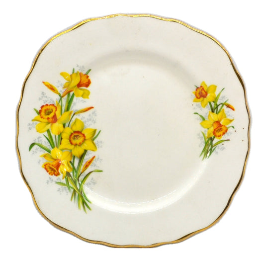 Royal Vale Floral China Daffodil Square Side Plate