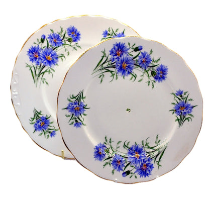 Royal Vale Cornflower china cake stand plates