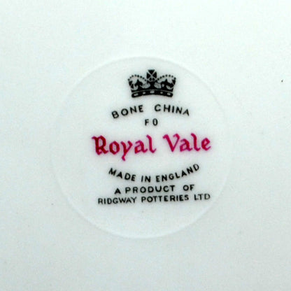 Royal Vale China Floral Pink Cornflower Cake Plate