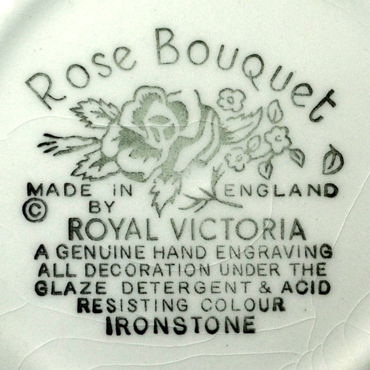 Royal Victoria Rose Bouquet Ironstone China Cereal Bowl