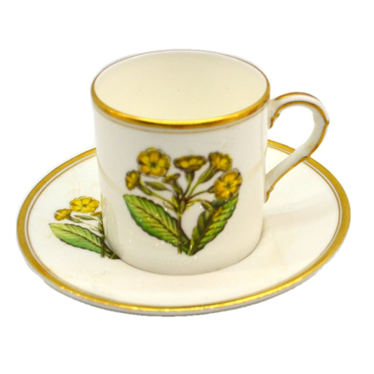 Royal Worcester China Polyanthus Cup and Saucer 1959