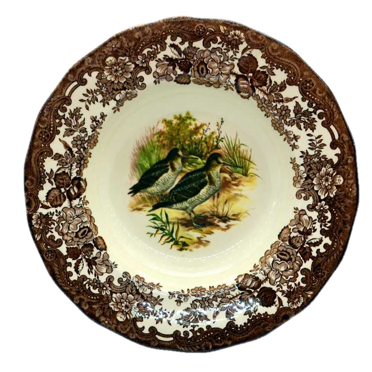 game series woodcock rimmed bowls royal worcester palissy china