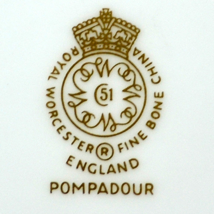 Royal Worcester China Pompadour factory mark