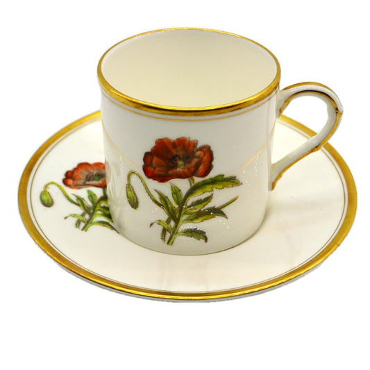 Royal Worcester China Poppy Cup and Saucer 1959