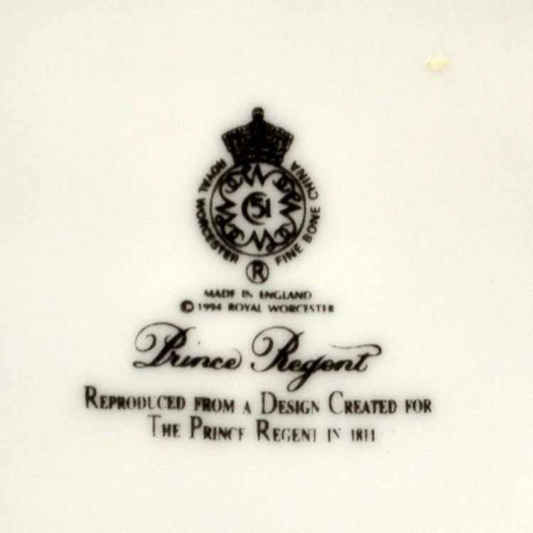 Royal Worcester Prince Regent china mark