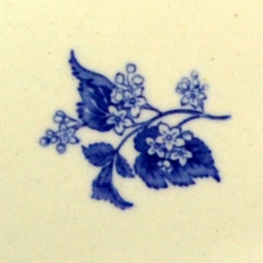 Antique Platters Cauldon Ruskin Floral Blue and White China