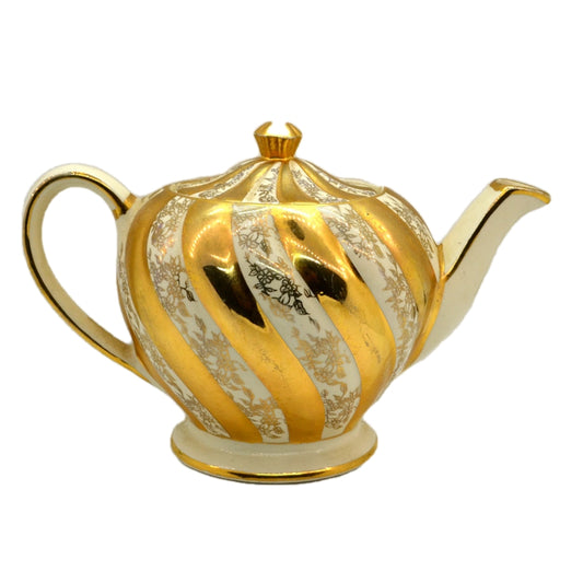 James Sadler 1539 Gilt Floral Swirl Teapot