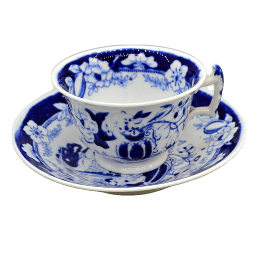 Samuel and John Rathbone Flow Blue China Teacup c1812
