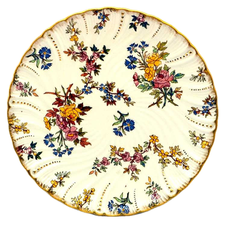 Antique Sarreguemines floral china plate